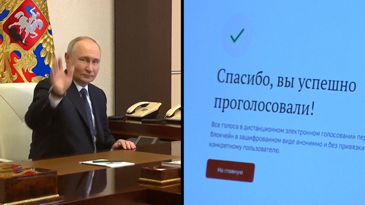 Putin hlasoval. Elektronicky